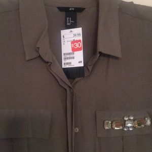Olive green ladies blouse
